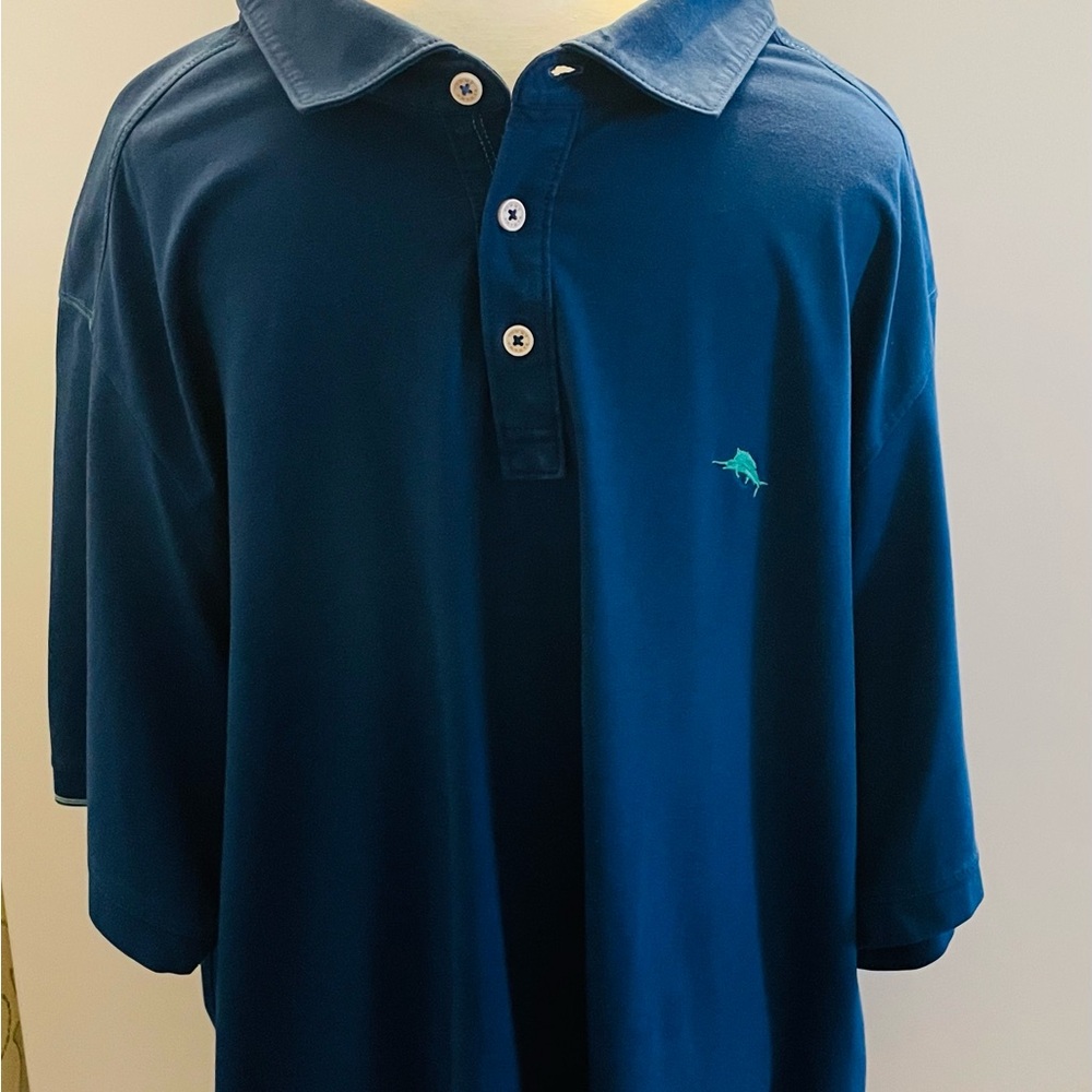 Tommy Bahama-Men's Blue Polo Shirt. Fashion is Fun.